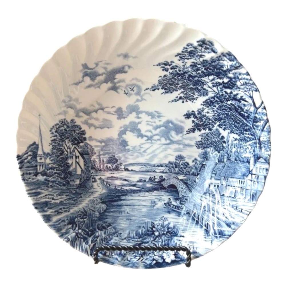 Vintage Bluebrook Staffordshire Ironstone‎ Plate 10 Inches